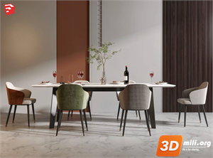 Dining Table Set Skp Files